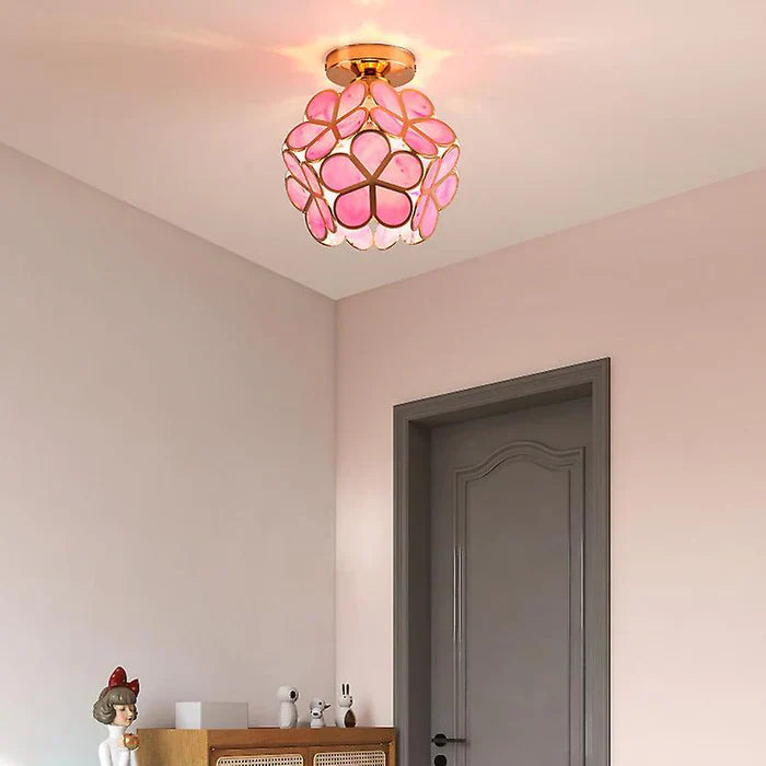 Mubilux BloomGlow | Élégant plafonnier en verre avec des fleurs pour embellir votre espace avec un style intemporel