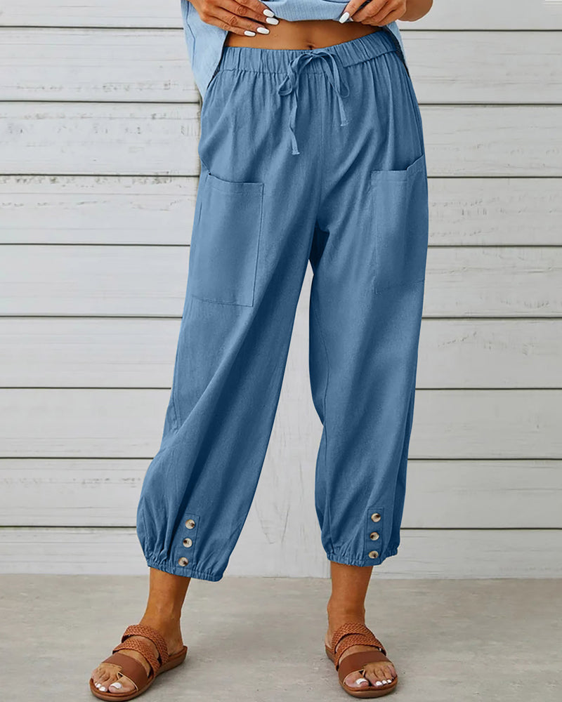 Eva Pantalones Sueltos para Mujeres | Alta Cintura, Comodidad y Estilo 8