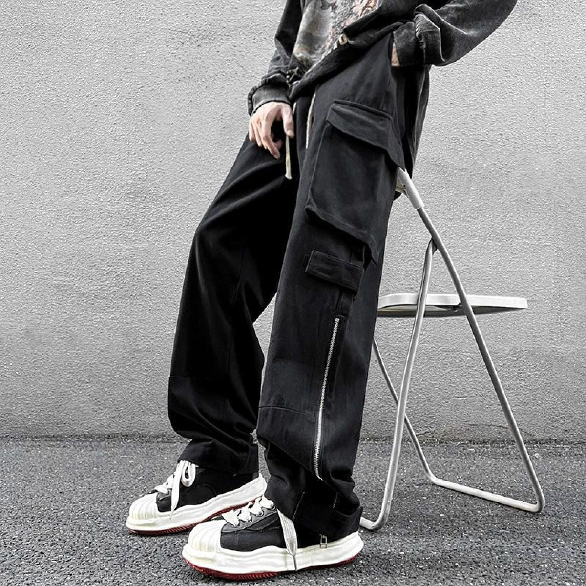Rechte Cargo Baggy Broek – Functioneel en Trendy voor de Moderne Man