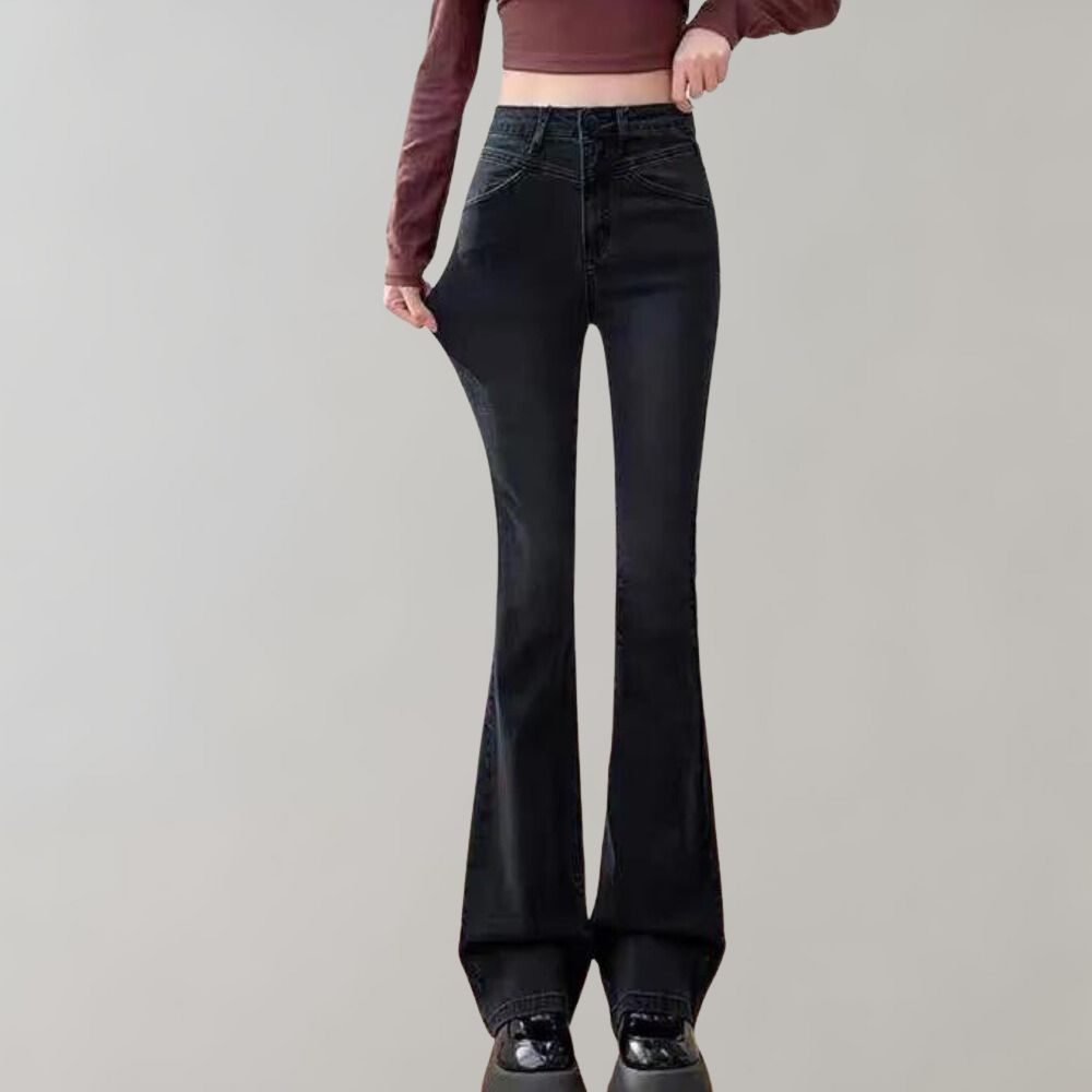 Pantalon Large Noir Aija | Pantalon Femme Élégant et Confortable