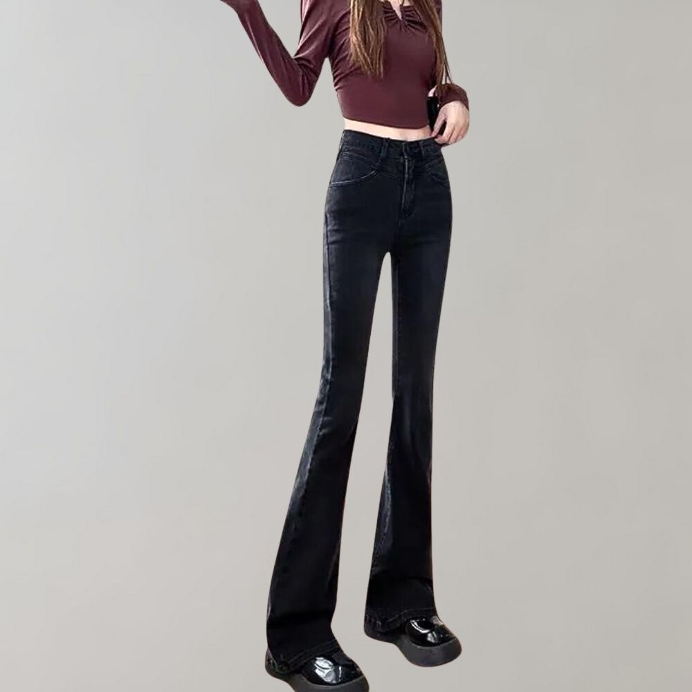 Pantalon Large Noir Aija | Pantalon Femme Élégant et Confortable