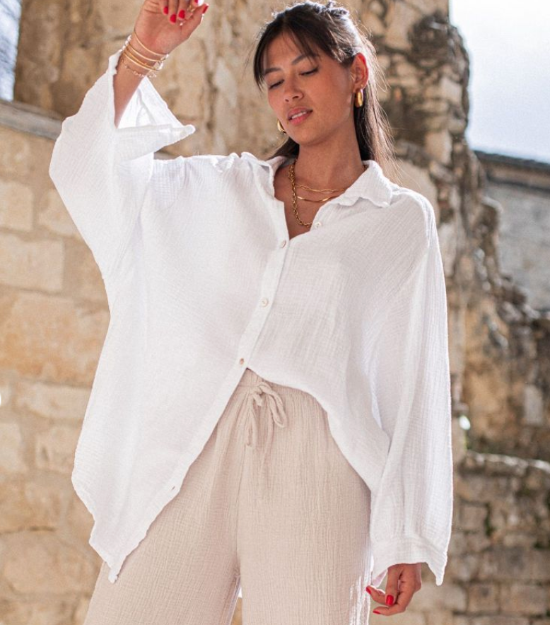Mubilux Alexis - Gekleurde linnen blouse voor de zomer