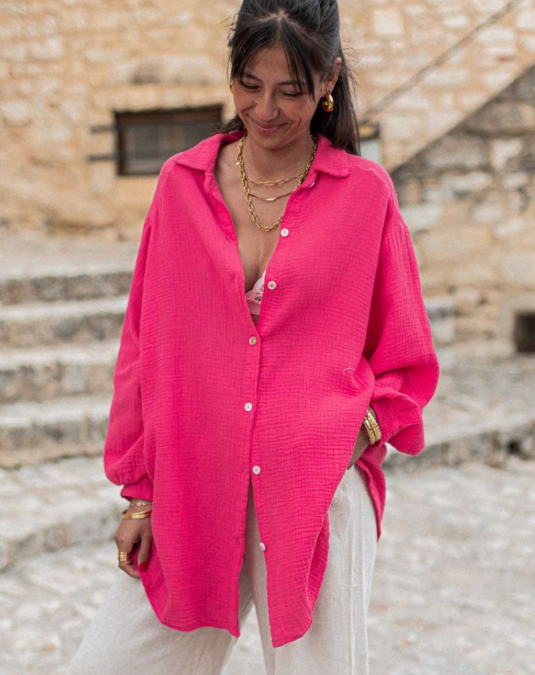 Mubilux Alexis - Gekleurde linnen blouse voor de zomer