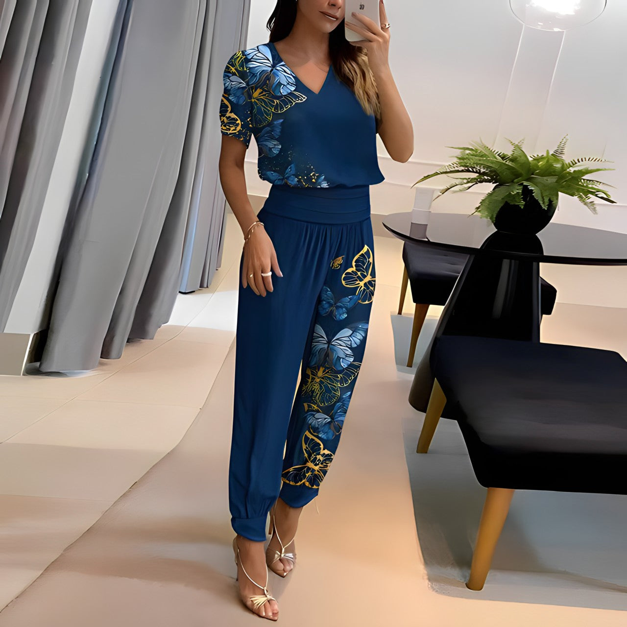 Alexandra | Trendy Blouse en Broek Set