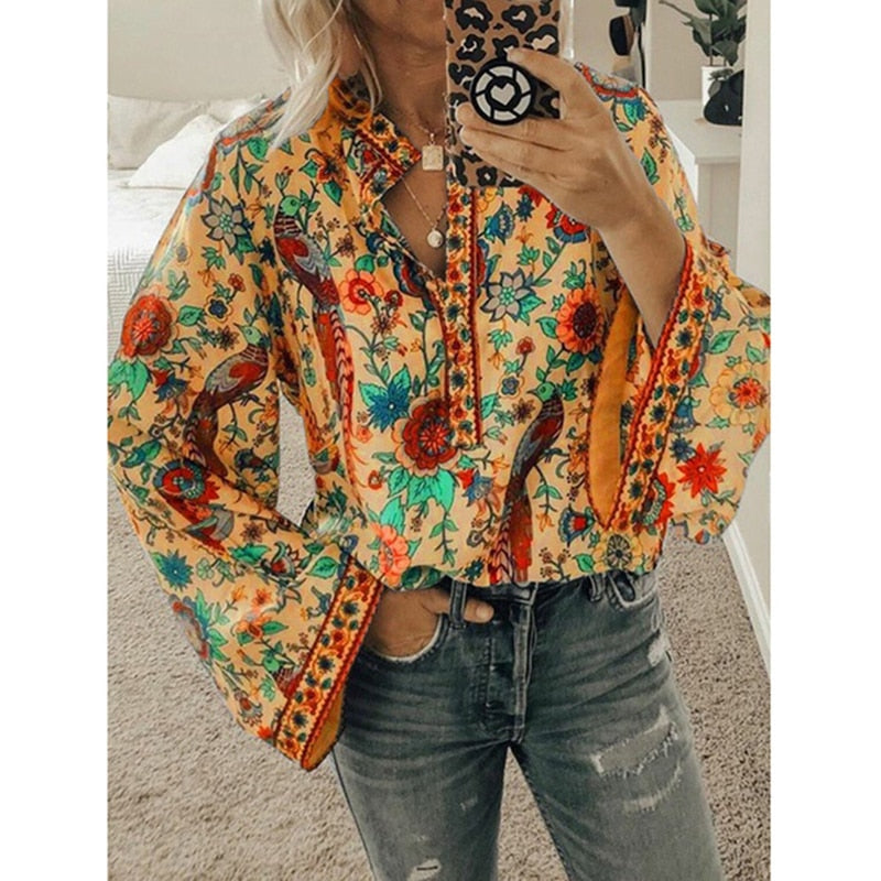 Mubilux Boho Blouse | Elegant Boho Chic Dames Overhemd