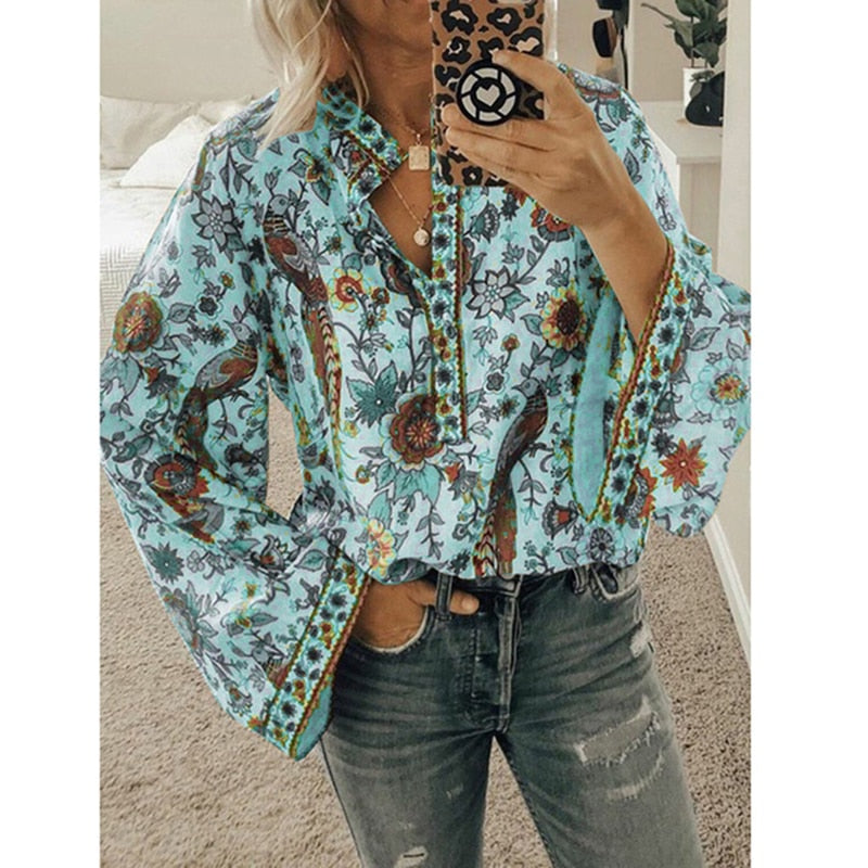 Mubilux Boho Blouse | Elegant Boho Chic Dames Overhemd