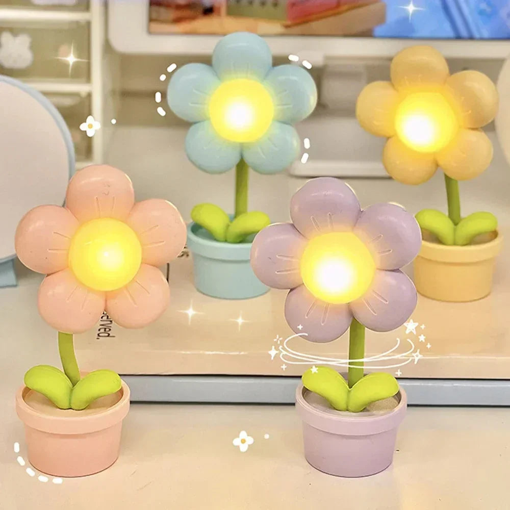 BlossomGlow Kleine Bloem Rustgevende Tafellamp - Sfeervolle Verlichting