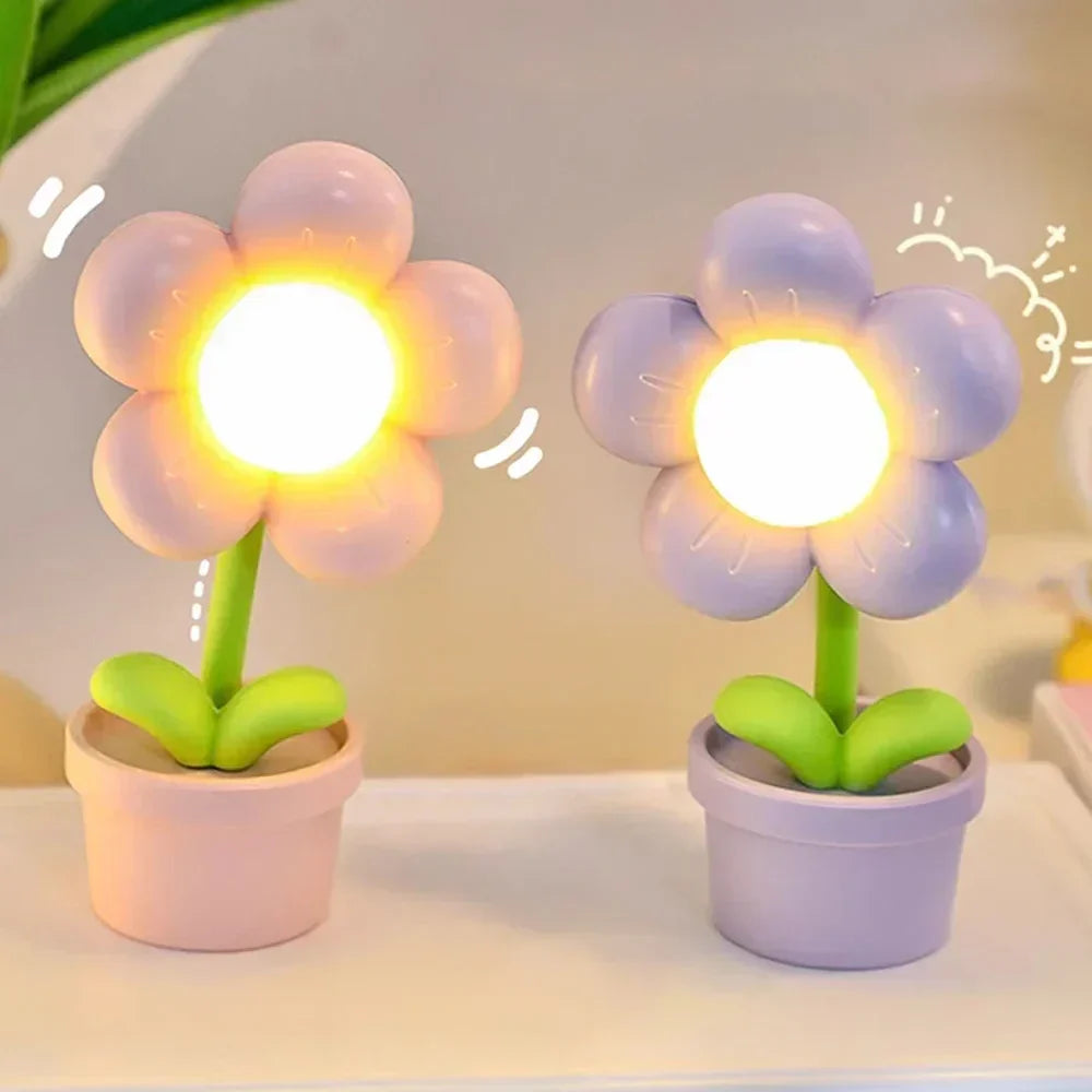 BlossomGlow Kleine Bloem Rustgevende Tafellamp - Sfeervolle Verlichting