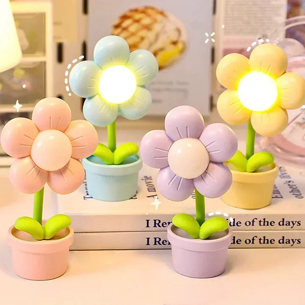 BlossomGlow Kleine Bloem Rustgevende Tafellamp - Sfeervolle Verlichting
