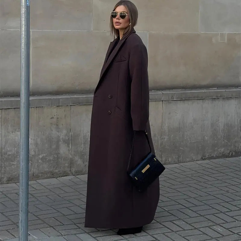 Dames Trenchcoat met Oversized Schoudervulling | Modieus en Comfortabel