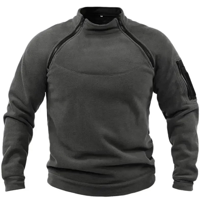 Mubilux Loi - Heren Lange Mouwen Color Block Sweatshirt met Handige Voorzak