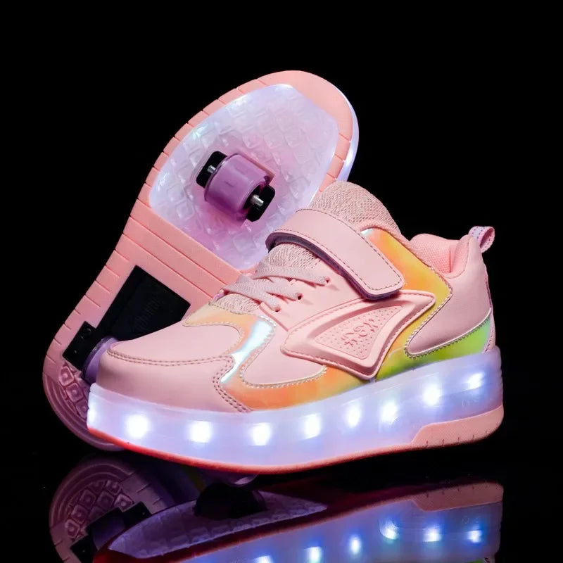 LichtRiders - Chaussures à roulettes LED pour enfants