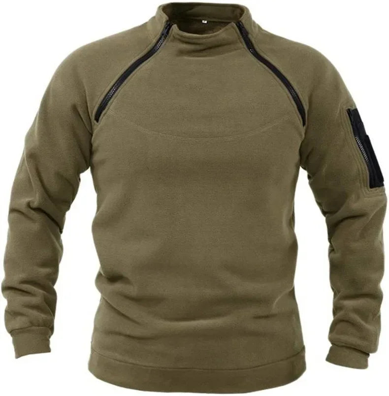 Mubilux Loi - Heren Lange Mouwen Color Block Sweatshirt met Handige Voorzak