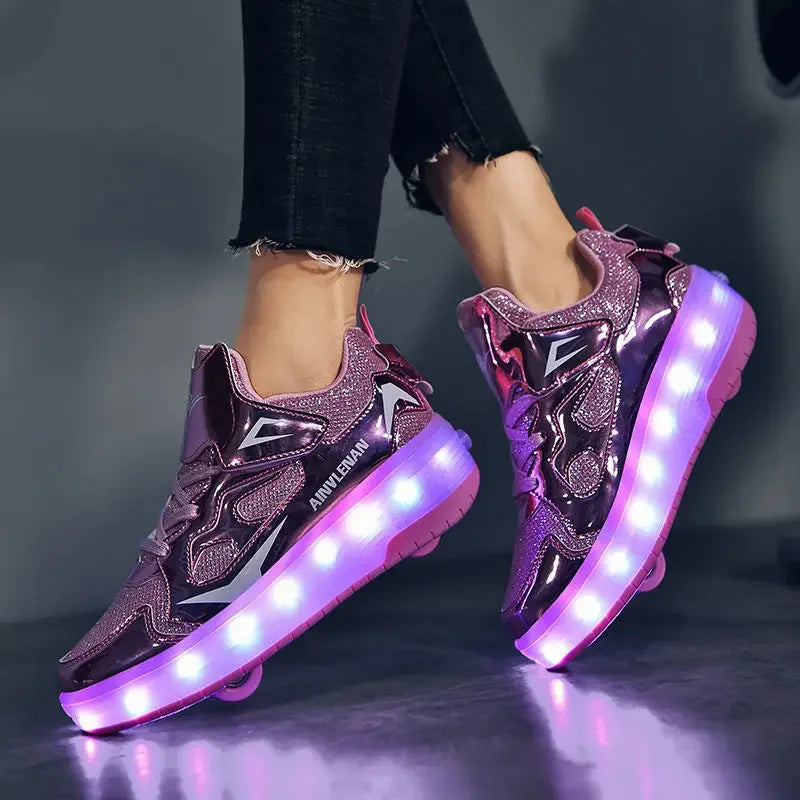 LichtRiders - Chaussures à roulettes LED pour enfants