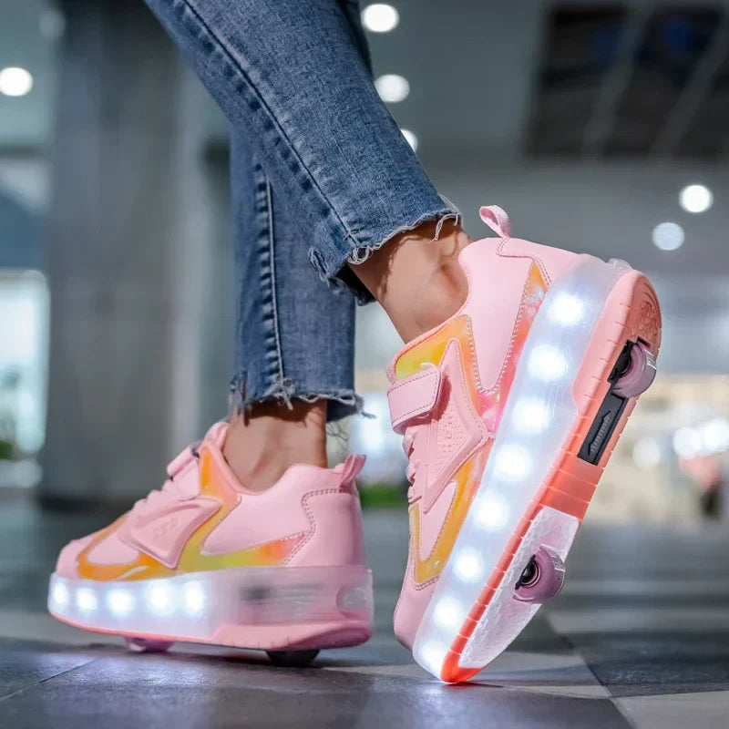 LichtRiders - Chaussures à roulettes LED pour enfants