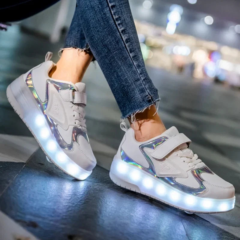 LichtRiders - Chaussures à roulettes LED pour enfants