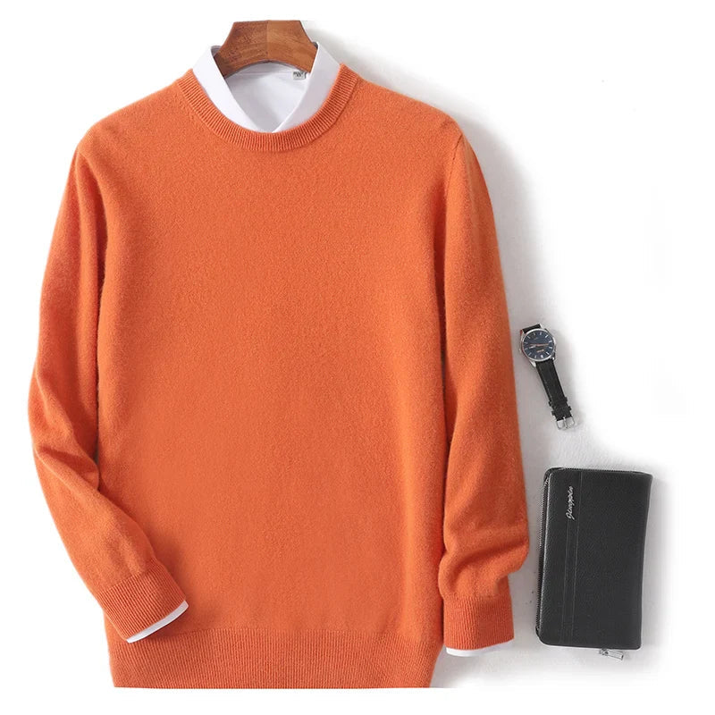 Mubilux Zilo - Zachte en Warme O-hals Sweater voor Heren, Perfect voor Koude Dagen