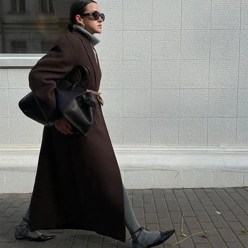 Dames Trenchcoat met Oversized Schoudervulling | Modieus en Comfortabel
