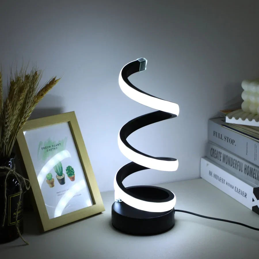 FlexiGlow Moderne S-vormige Bureaulamp - Stijlvolle Verlichting voor Kantoor