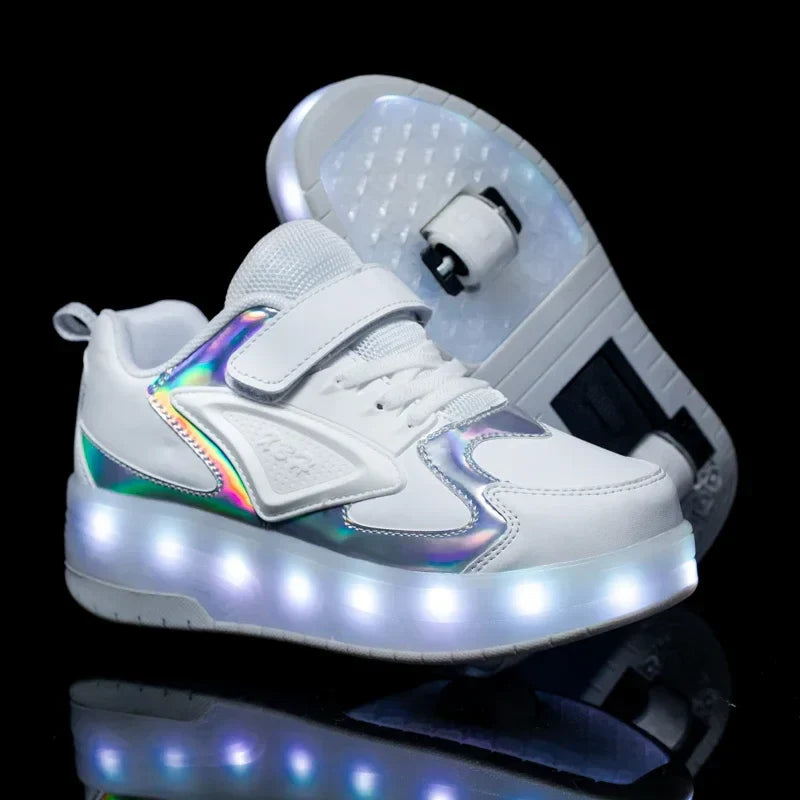 LichtRiders - Chaussures à roulettes LED pour enfants