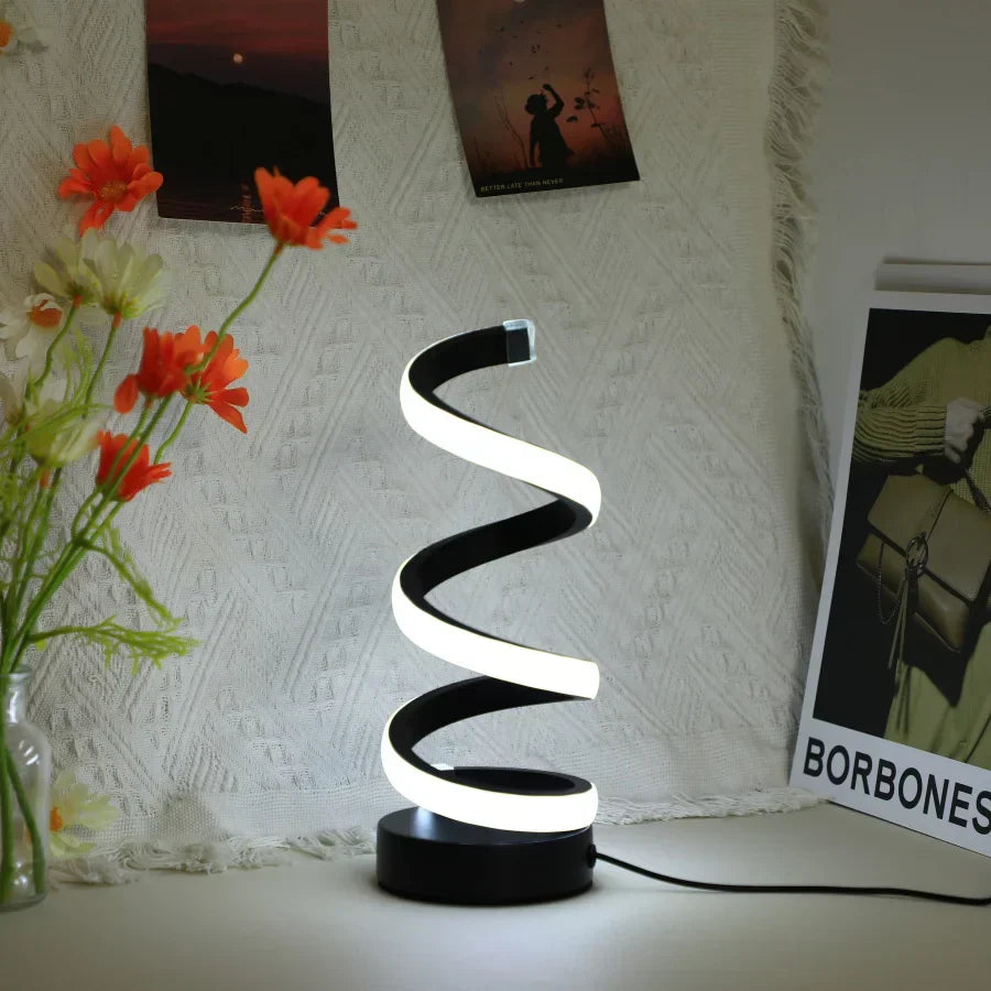 FlexiGlow Moderne S-vormige Bureaulamp - Stijlvolle Verlichting voor Kantoor