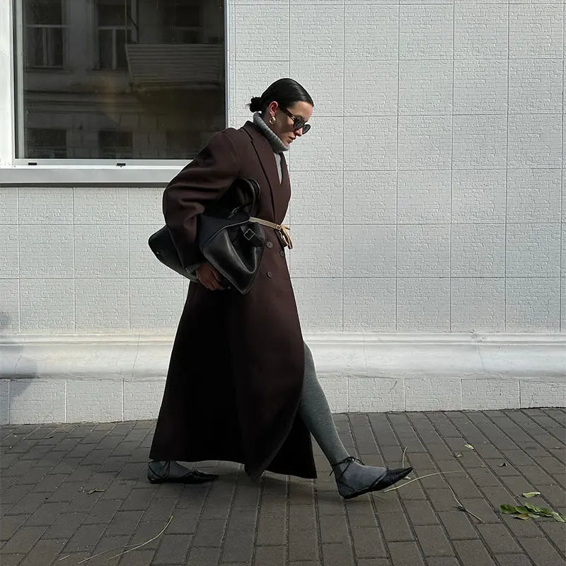 Dames Trenchcoat met Oversized Schoudervulling | Modieus en Comfortabel