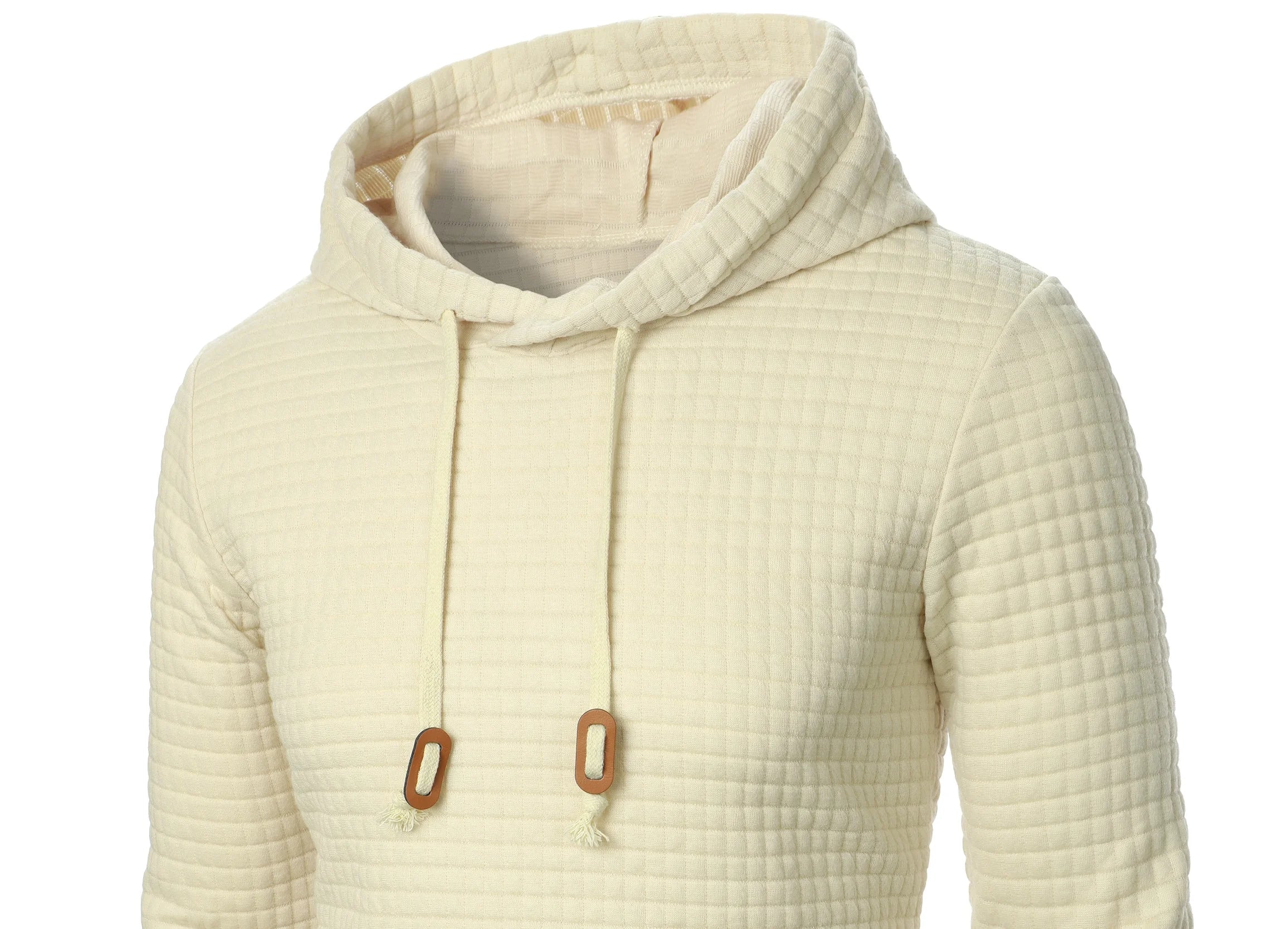 Mubilux Jacq - Heren Herfst/Winter Hoodie Sweatshirt met Jacquard Ruitpatroon, Stijlvol en Warm