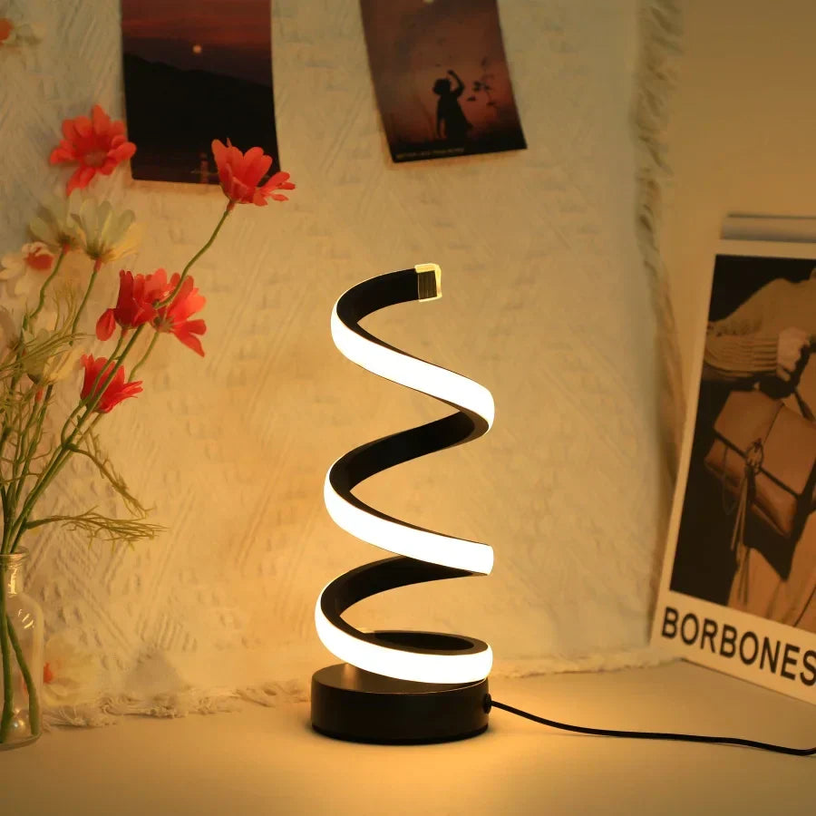 FlexiGlow Moderne S-vormige Bureaulamp - Stijlvolle Verlichting voor Kantoor