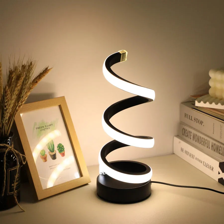 FlexiGlow Moderne S-vormige Bureaulamp - Stijlvolle Verlichting voor Kantoor