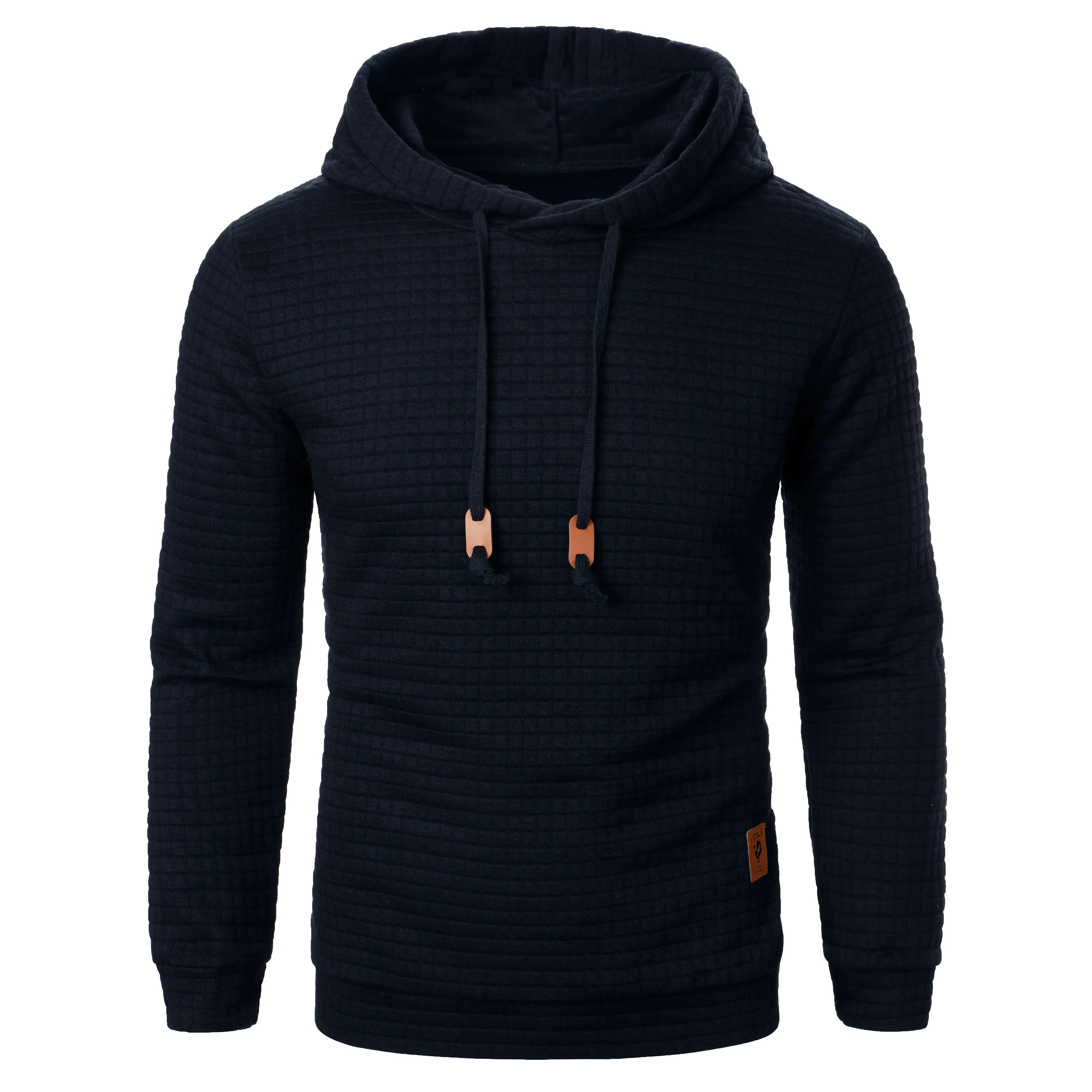 Mubilux Jacq - Heren Herfst/Winter Hoodie Sweatshirt met Jacquard Ruitpatroon, Stijlvol en Warm