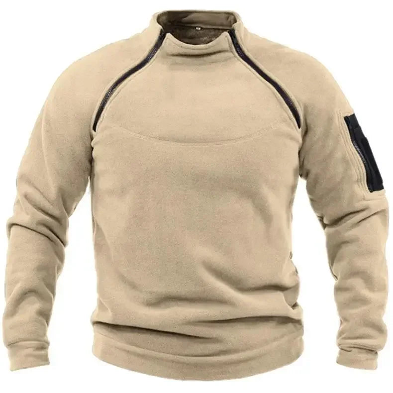 Mubilux Loi - Heren Lange Mouwen Color Block Sweatshirt met Handige Voorzak