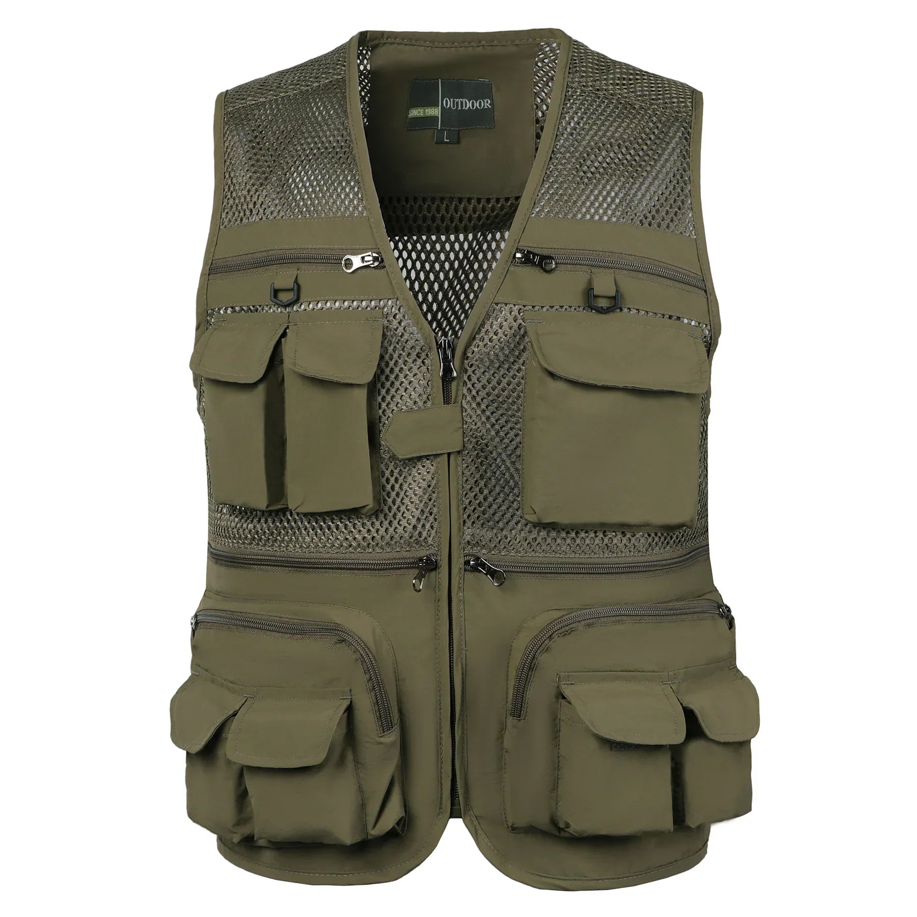 Mubilux Slik - Herentactisch Outdoorvest met Meerdere Zakken en Meshpanelen, Lichtgewicht en Duurzaam