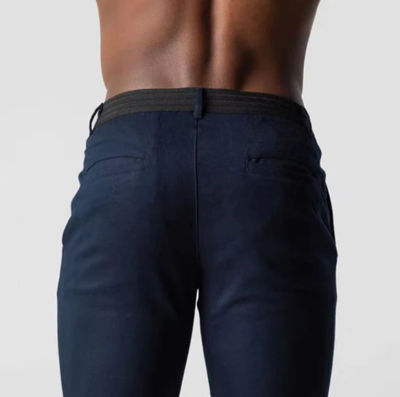 El Ejecutivo – Slim Fit Zakenbroek met Stijlvolle Details, Comfort en Klasse