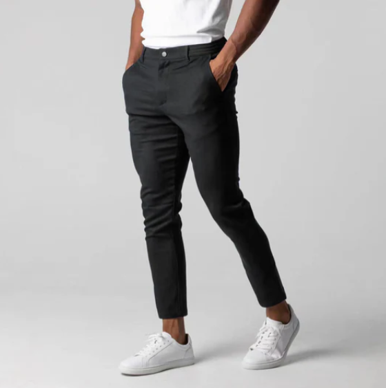 El Ejecutivo – Slim Fit Zakenbroek met Stijlvolle Details, Comfort en Klasse