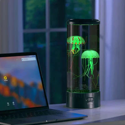OceanGlow LED Kwallen Lava Lamp - Kalmerende Kleuren voor Elke Ruimte
