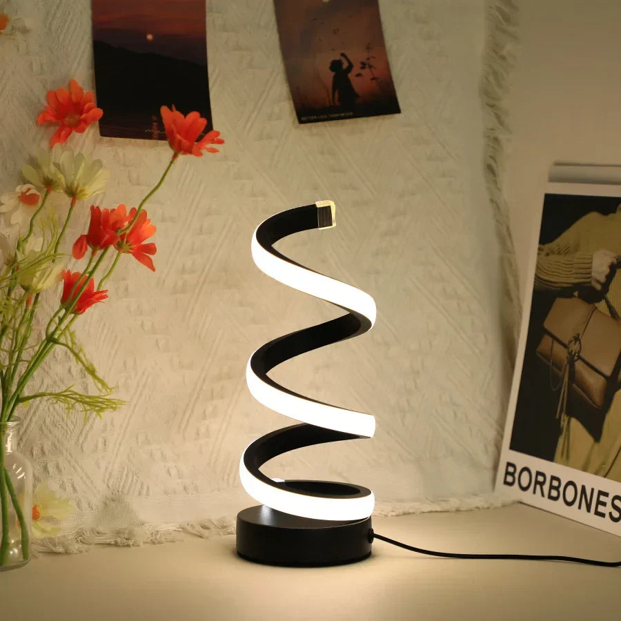 FlexiGlow Moderne S-vormige Bureaulamp - Stijlvolle Verlichting voor Kantoor