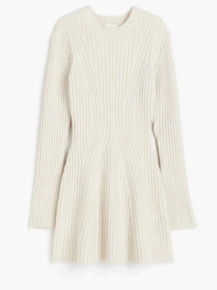 Abby – Gebreide Damesjurk van Fijnbrei, Elegant & Comfortabel in de Herfst