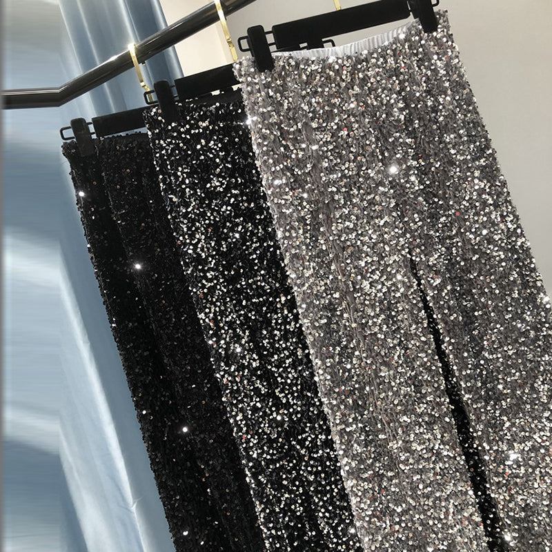 Tanya Broek | Losse Glitter Broek voor Glamoureuze en Comfortabele Looks