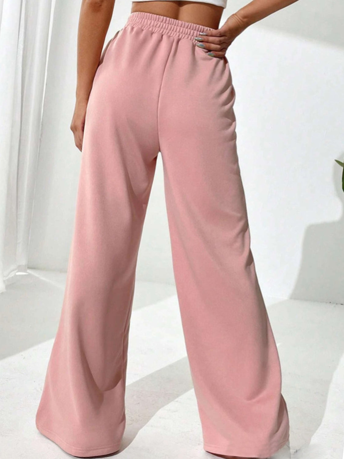 Elastische Taille Wijde Broek met Pockets - Comfort en Stijl