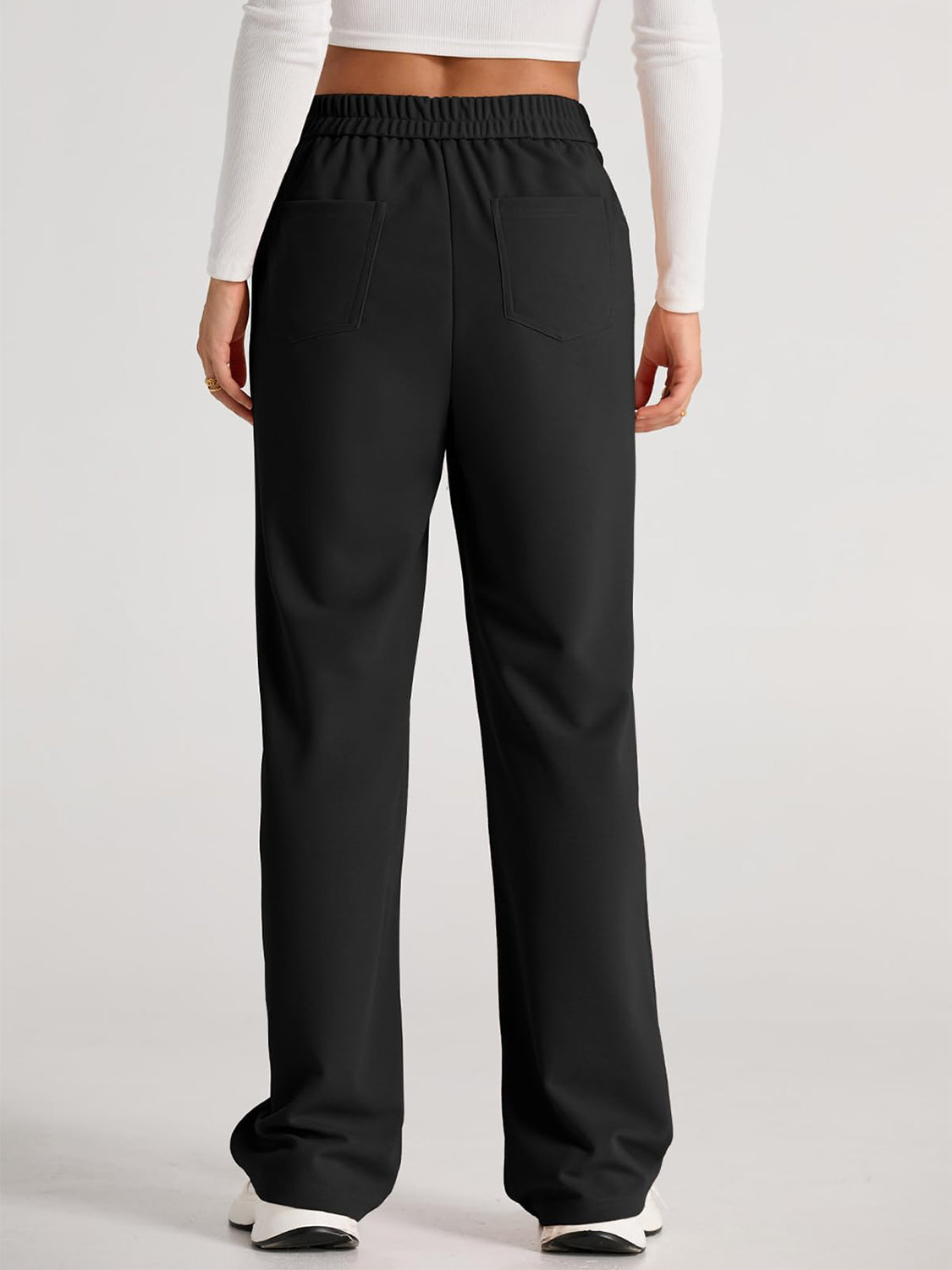 Hoge Taille Wijde Broek met Pockets - Elegant en Comfortabel