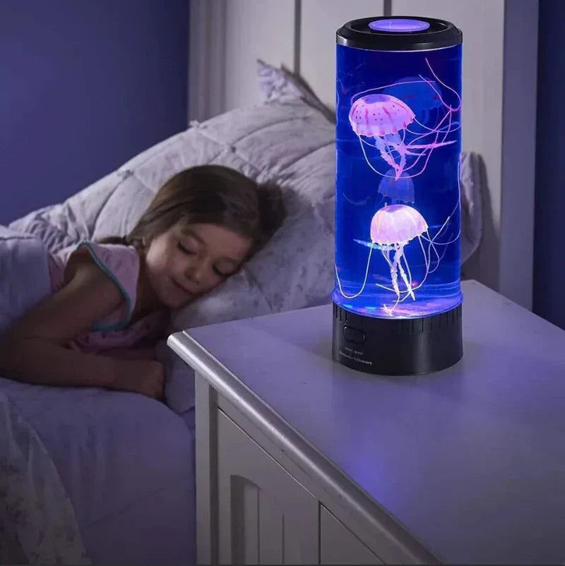 OceanGlow LED Kwallen Lava Lamp - Kalmerende Kleuren voor Elke Ruimte
