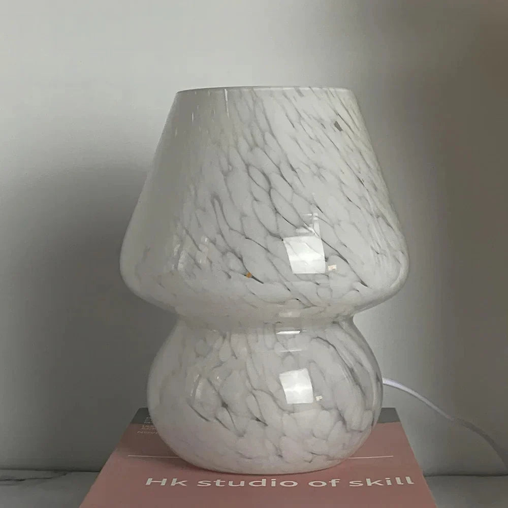 LumiMush Esthetische Glazen Paddenstoellamp met Warme Sfeerverlichting