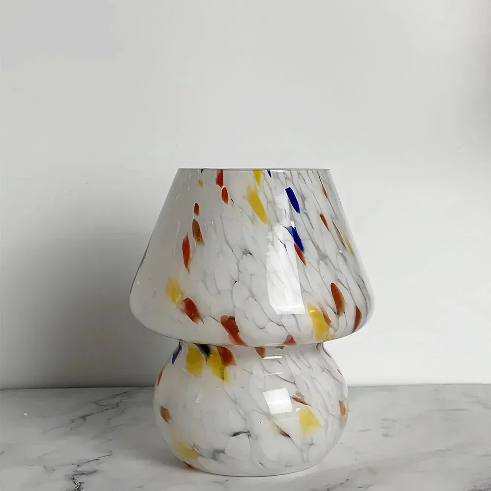 LumiMush Esthetische Glazen Paddenstoellamp met Warme Sfeerverlichting