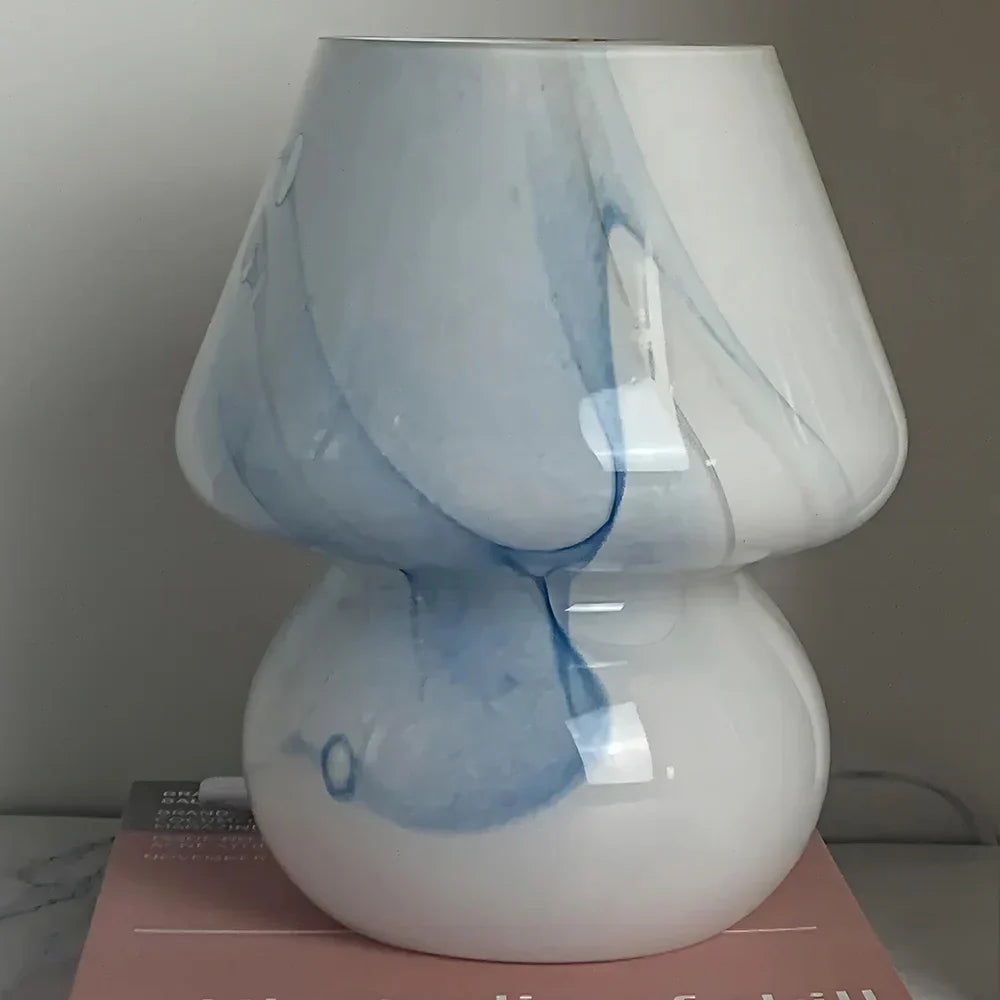 LumiMush Esthetische Glazen Paddenstoellamp met Warme Sfeerverlichting