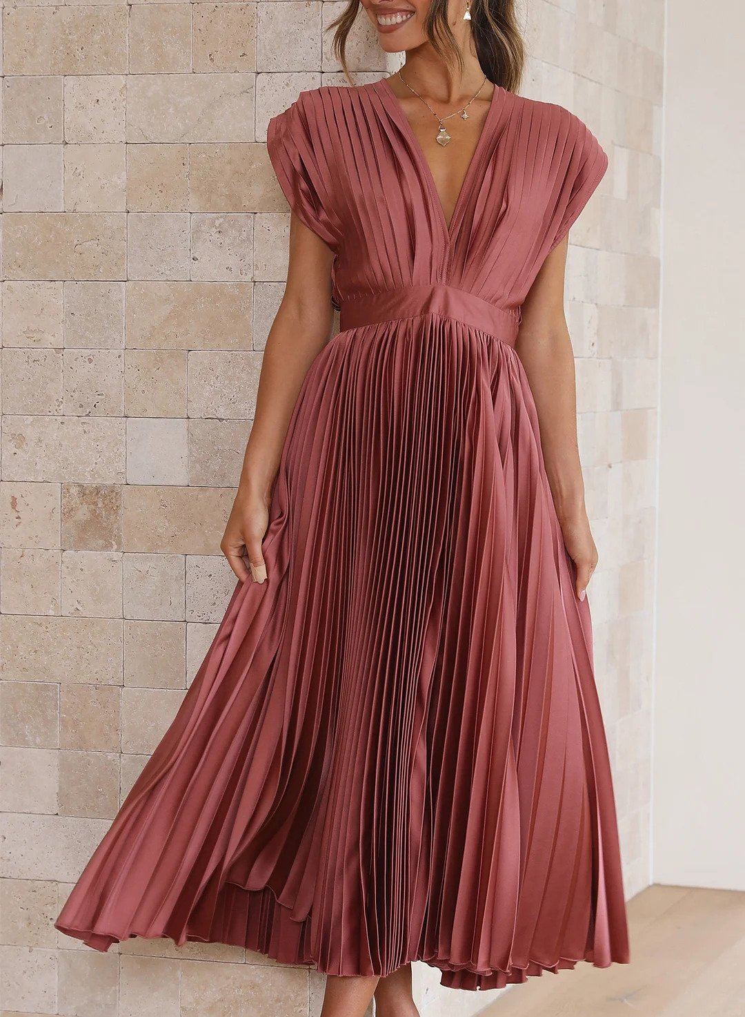 Leonie – Maxi-jurk met vloeiende snit en elegant design