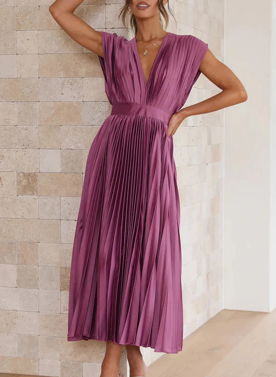 Leonie – Maxi-jurk met vloeiende snit en elegant design