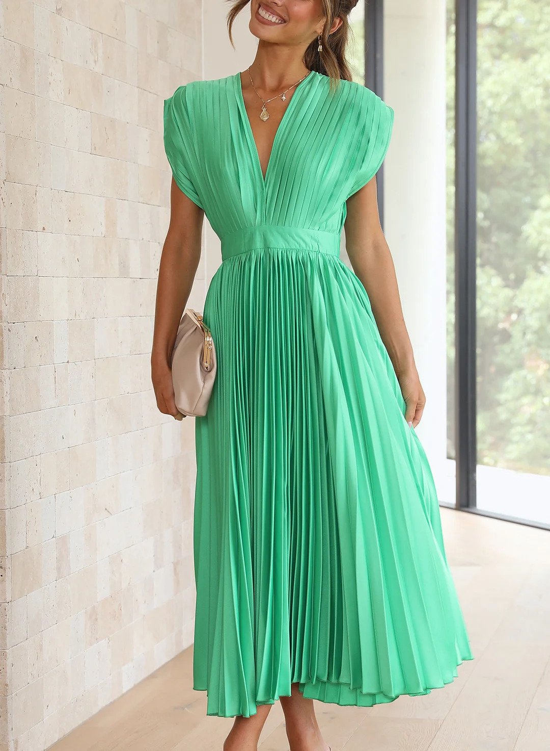 Leonie – Maxi-jurk met vloeiende snit en elegant design