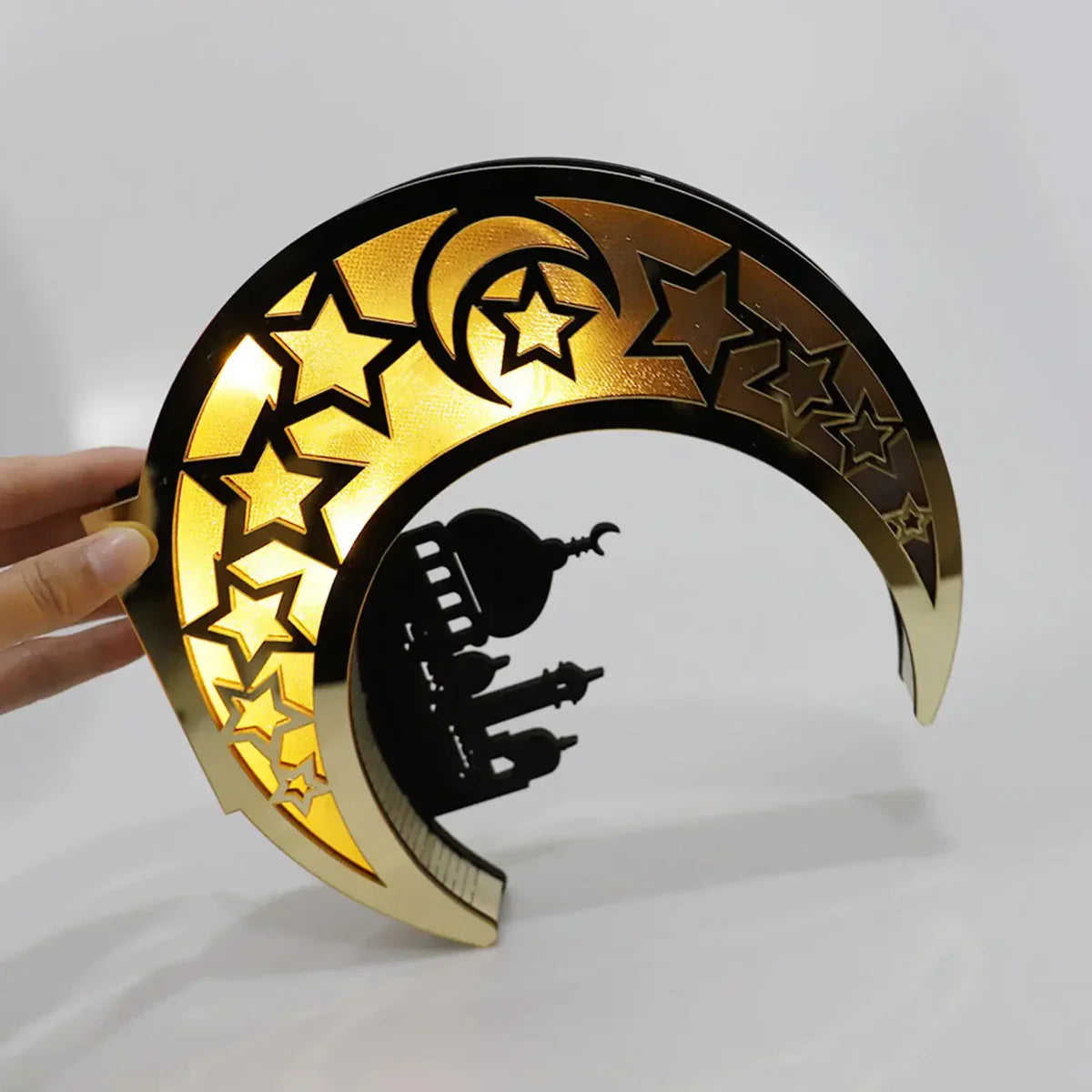 LunarShine Maanvormige LED Lamp - Feestverlichting voor Eid & Ramadan