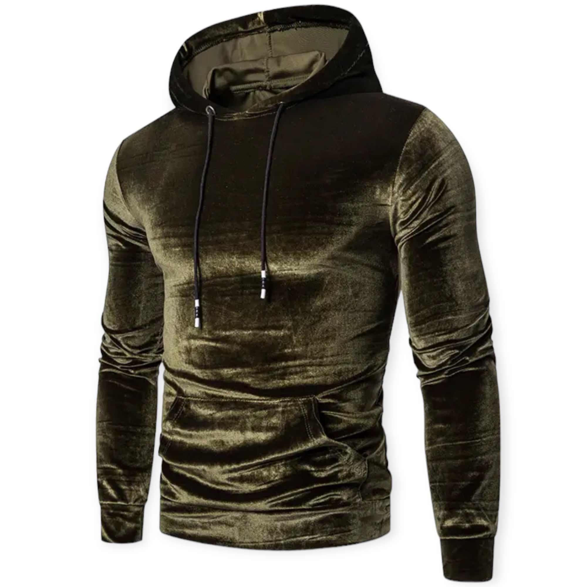 Mubilux Fol – Heren Velours Trui met Capuchon, Lange Mouw, Warm en Stijlvol