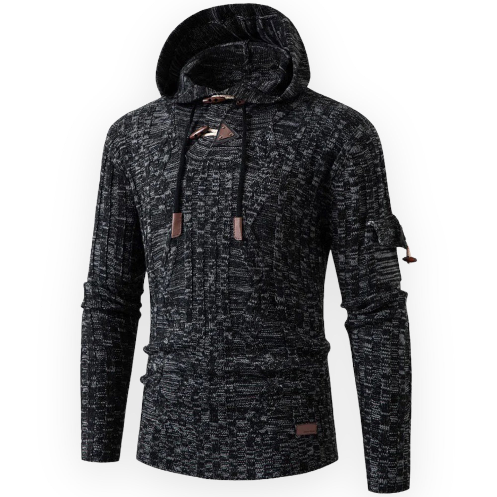 Mubilux Kram Heren Gebreide Trui met Capuchon voor Casual en Actieve Dagen